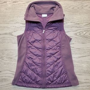 Columbia Zip Up Vest Plum x Fleece XS